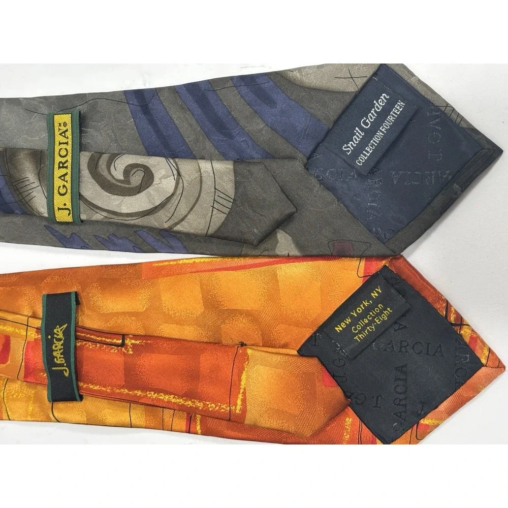 J. GARCIA Lot of 4 100% Silk Ties Watercolor Multicolor‎  Variates